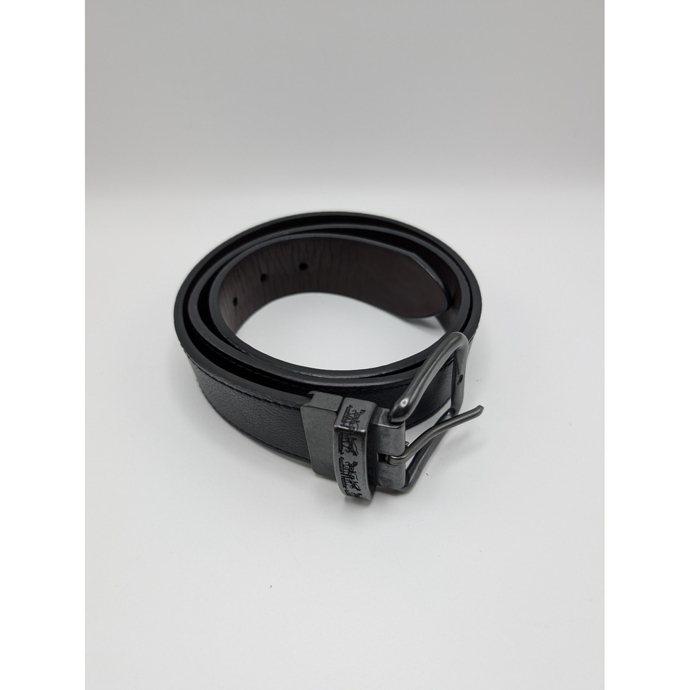 Levis Mens Reversible Belt Black Brown Leather Buckle 11LV120Z42 Size M